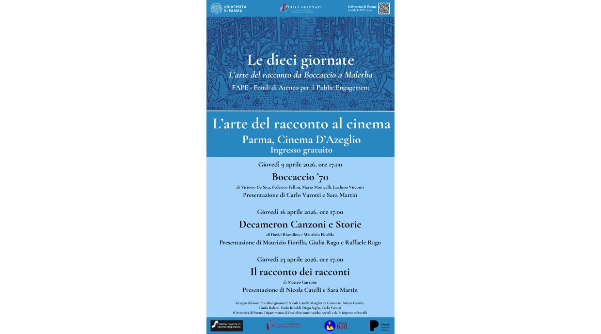 Al Cinema D'Azeglio proiezioni dedicate a Boccaccio e all'arte del racconto